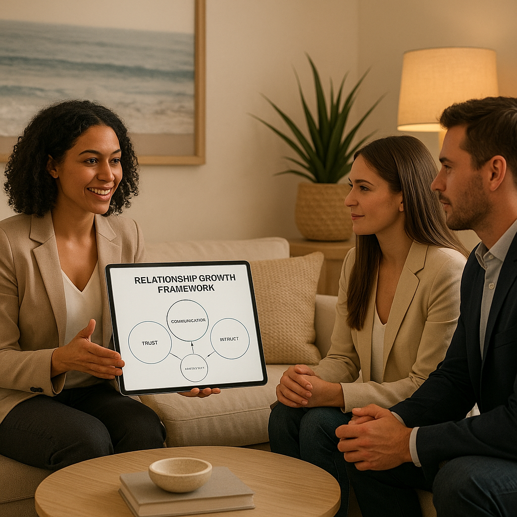 Guiding couples through digital growth frameworks.